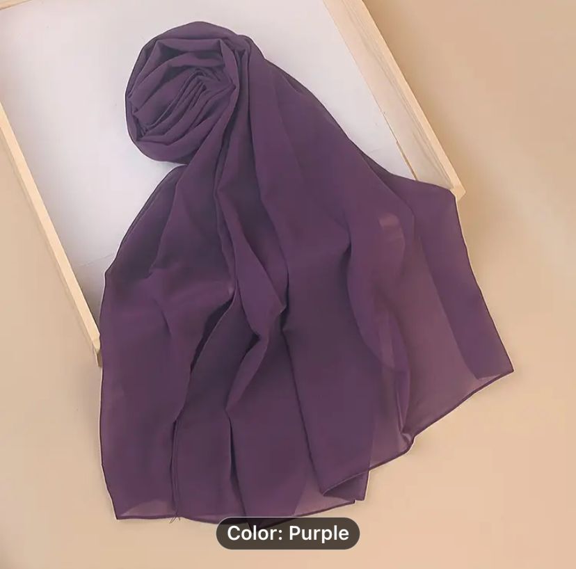 Purpule Georgette Hijab